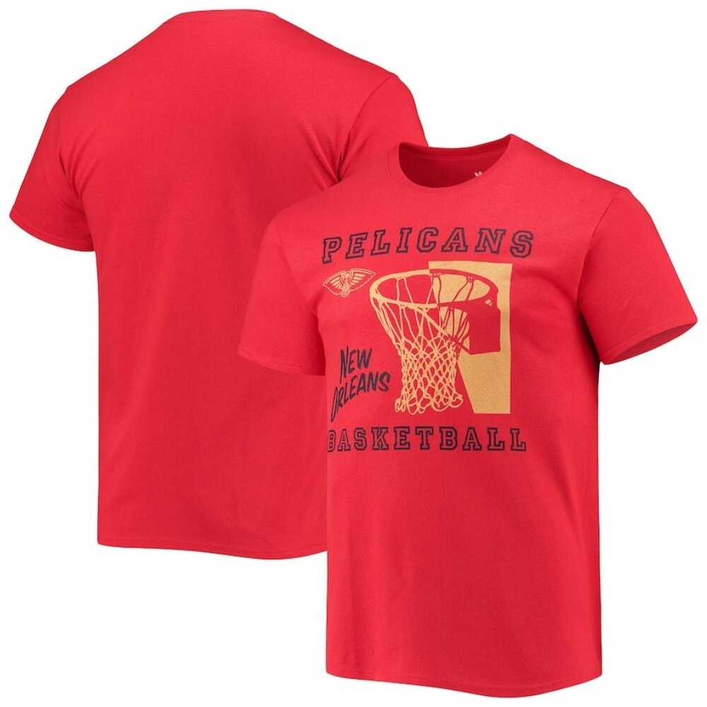 Junk Food Red New Orleans Pelicans Slam Dunk T-Shirt NWT Large